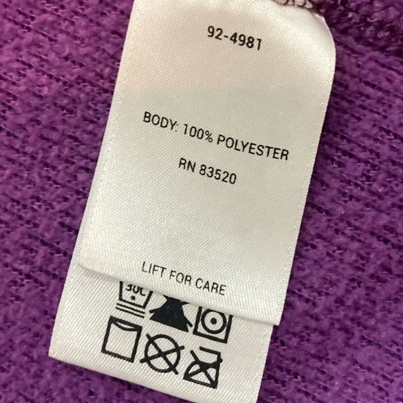 Cabela’s purple 1/4 zip contrast hot pink trim athletic top size medium - Picture 11 of 12